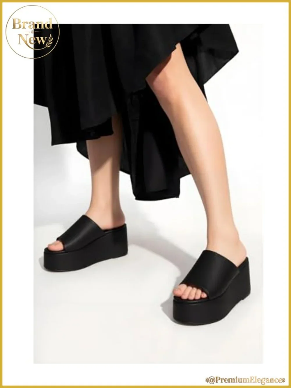 Platform Sandals for Women Chunky Wedge Open Toe Slip On Flatform